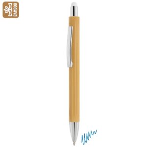 BOLIGRAFO BAMBU CON TOUCH "BORNEO" BLANCO