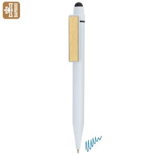 10058-BL-500x500-1.jpg BOLIGRAFO TOUCH CON CLIP BAMBU "BALI" BLANCO