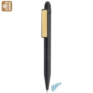 10058-NE-500x500-1.jpg BOLIGRAFO TOUCH CON CLIP BAMBU "BALI" NEGRO