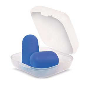 TAPONES PARA OIDOS EN CAJA DE PLASTICO "HARNIS" AZUL AZUL