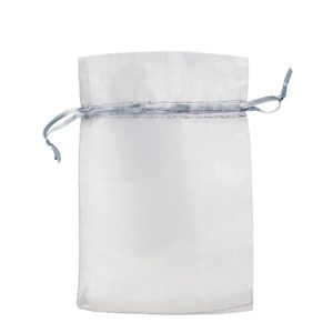 BOLSA REGALO ORGANZA 15*10 CM PLATA