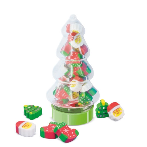 SET DE GOMAS NAVIDEÑO "FIR TREE" VERDE