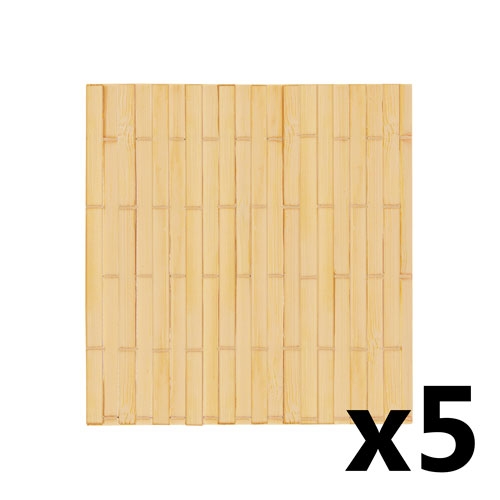 SET 5 POSAVASOS DE BAMBÚ "CEYLAN" CLARO