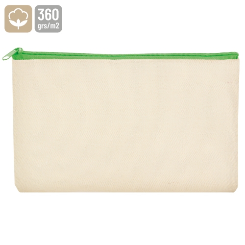 NECESER DE ALGODÓN CANVAS "CHIRRI" VERDE