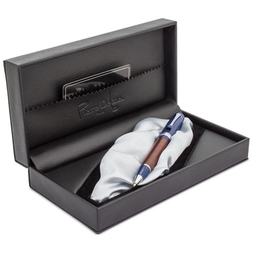 BOLIGRAFO DE MADERA PIERRE DELONE "SAINT DENIS" AZUL