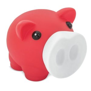 HUCHA CERDITO "BEBITO" ROJO/BLANCO