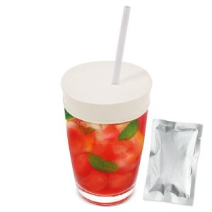 CUBRE VASOS LATEX "FRESHER" PLATA