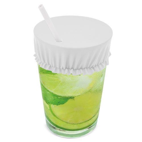 CUBRE VASOS DE TELA "FRESH" BLANCO