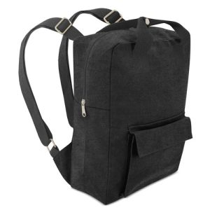 MOCHILA DE ALGODÓN RECICLADO "KANDY" NEGRO