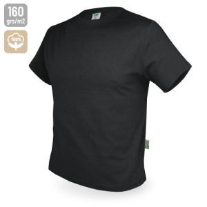 CAMISETA DE ALGODÓN 160G "NATUR" NEGRO XS