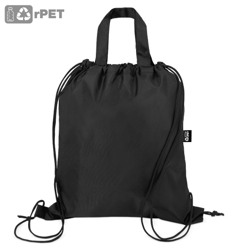 BOLSA MOCHILA RPET "CAROT" NEGRO