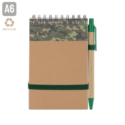 BLOC DE NOTAS A6 "SAFARI" VERDE