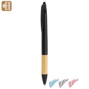 10415-NE-500x500-1.jpg BOLÍGRAFO PUNTERO 3 COLORES BAMBÚ "IRVIN" NEGRO