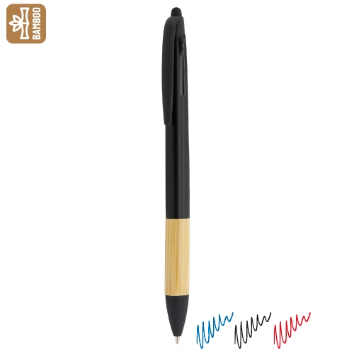 10415-NE-500x500-1.jpg BOLÍGRAFO PUNTERO 3 COLORES BAMBÚ "IRVIN" NEGRO