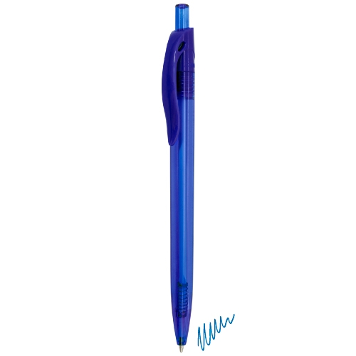 BOLIGRAFO TRANSPARENTE "DAX" AZUL