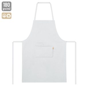 DELANTAL ALGODÓN RECICLADO 180 G"MITCHEL" BLANCO