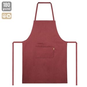 DELANTAL ALGODÓN RECICLADO 180 G"MITCHEL" GRANATE