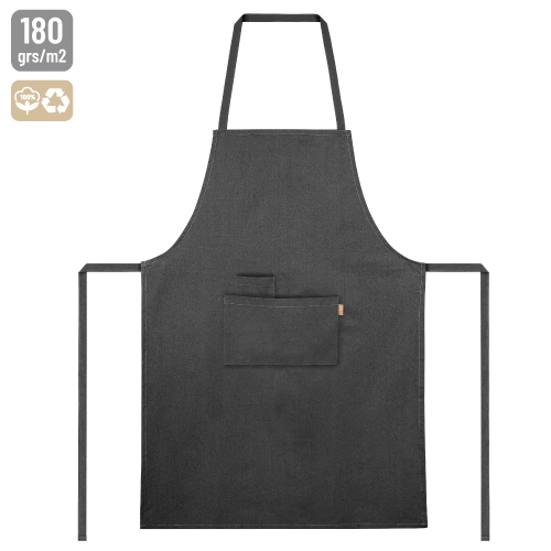 DELANTAL ALGODÓN RECICLADO 180 G"MITCHEL" PLOMO
