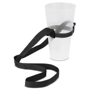 LANYARD PORTAVASOS "RIKI" NEGRO