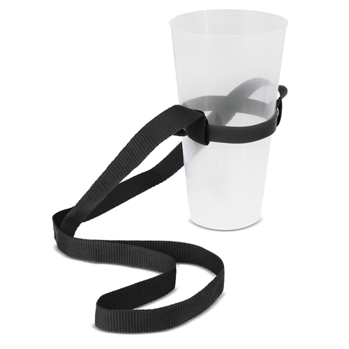 LANYARD PORTAVASOS "RIKI" NEGRO