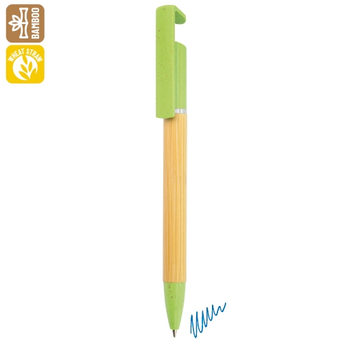 BOLIGRAFO BAMBÚ-FIBRA DE TRIGO "NATURIX" VERDE