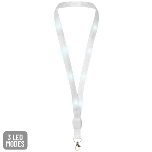 LANYARD VIP LUMINOSO LED "FLIKER" BLANCO