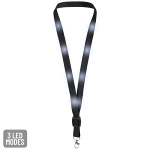 LANYARD VIP LUMINOSO LED "FLIKER" NEGRO