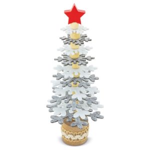 ARBOLITO DE NAVIDAD RPET Y MADERA RECICLADA "PUKKY" GRIS