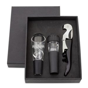 SET DE VINO 3 PCS "MERLOT"