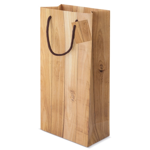 10681-500x500-1.jpg BOLSA PAPEL EFECTO MADERA 2 BOTELLAS "ABETO"