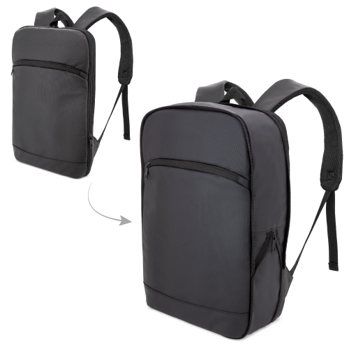MOCHILA EXTENSIBLE PIERRE DELONE "JENSEN" NEGRO