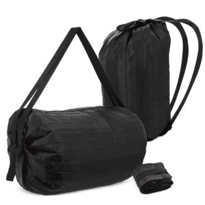 BOLSA MOCHILA PLEGABLE "BAHÍA" NEGRO