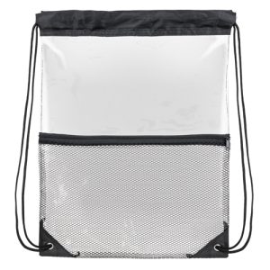 MOCHILA PVC TRANSPARENTE "TANY" NEGRO