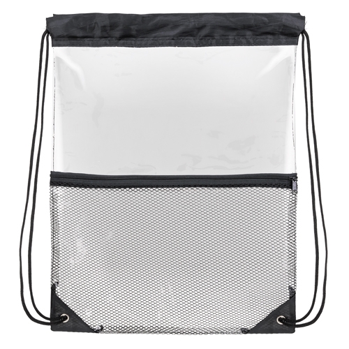 MOCHILA PVC TRANSPARENTE "TANY" NEGRO