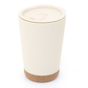 VASO TÉRMICO DOBLE PARED PP/CORCHO "VENEZA" BEIGE
