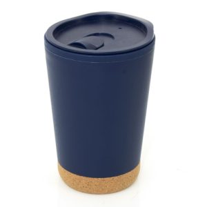 VASO TÉRMICO DOBLE PARED PP/CORCHO "VENEZA" MARINO