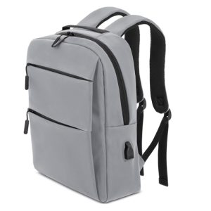 MOCHILA PORTAORDENADOR SOFT-TOUCH"DAVIS PU" GRIS