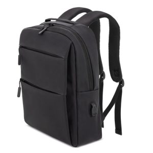MOCHILA PORTAORDENADOR SOFT-TOUCH"DAVIS PU" NEGRO
