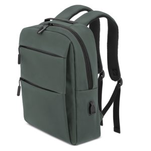 MOCHILA PORTAORDENADOR SOFT-TOUCH"DAVIS PU" VERDE
