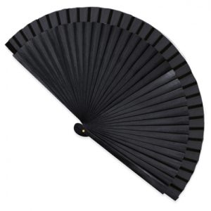 ABANICO DE MADERA BARNIZADO "LUCENA" NEGRO