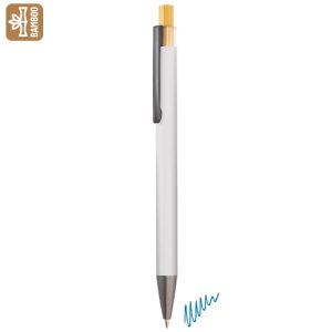 10926-BL-500x500-1.jpg BOLIGRAFO ALUMINIO/BAMBÚ "NOAM" BLANCO