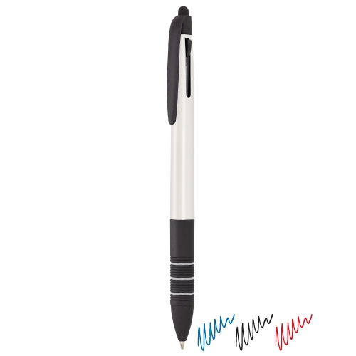 BOLÍGRAFO PUNTERO 3 COLORES "YAKOV" BLANCO