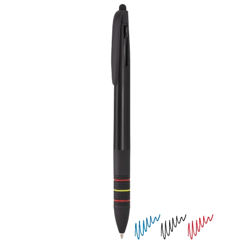 BOLÍGRAFO PUNTERO 3 COLORES BANDERA "HISPANIA"  NEGRO