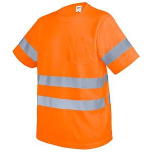 CAMISETA CON BOLSILLO Y BANDAS REFLECTANTES "KRZ" NARANJA XXL