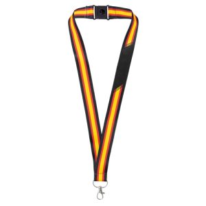 LANYARD BANDERA ANCHA "POLICIA" NEGRO
