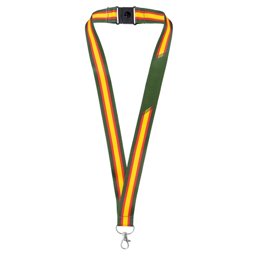 LANYARD BANDERA ANCHA "POLICIA" VERDE
