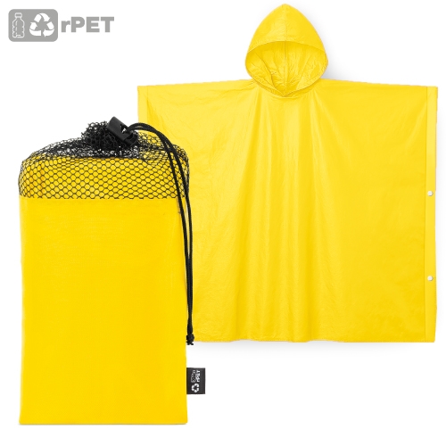 PONCHO CON REJILLA "AVENTURA" AMARILLO