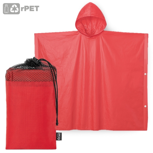 PONCHO CON REJILLA "AVENTURA" ROJO