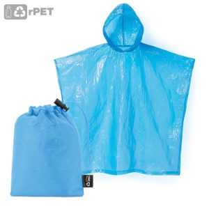 PONCHO CON BOLSA RPET "BROSS" AZUL