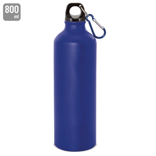 BOTELLA DE ALUMINIO CON MOSQUETON 800 ml. "TUAREG" AZUL